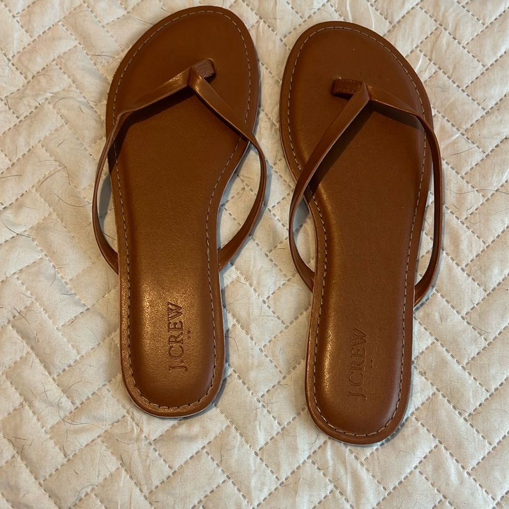 J. Crew Leather Flip Flops